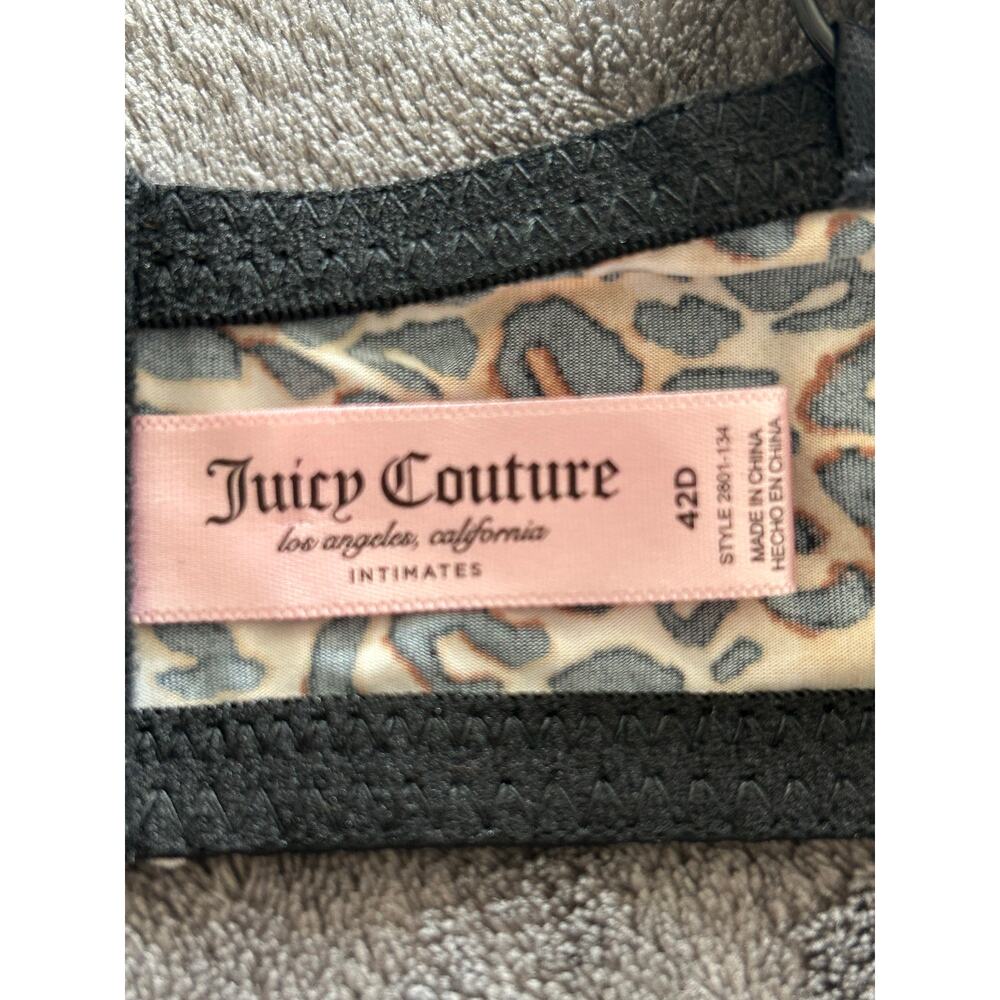 Juicy Couture Women's Bra 42 D Leopard Print Underwire Adjustable Straps - Picture 7 of 10